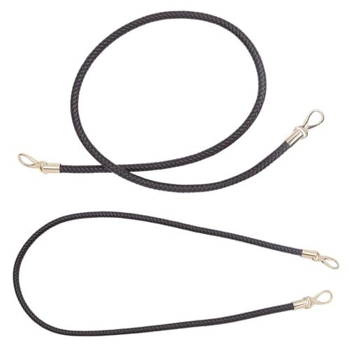 Semetall Purse Strap Replacement,2Pcs | 120cm/47.24" Long PU Braided Leather Handles with Metal Buckles for Underarm Bags, Handbags, Dark Brown with Gold Clasp - color: Dark Brown-120cm/47.24"