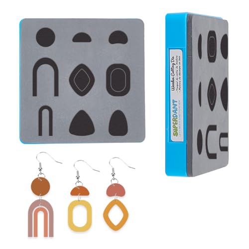 SUPERDANT Bohemian Pattern Leather Die Composable Earrings Wooden Die Cutter Leathers Cutting Dies DIY Art Crafts Leathers Dies Cutter for Men Women Leather Making for Handmade Lover Gifts - style: Bohemian Earrings
