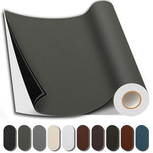 Leather Repair Kits, Large Vinyl Repair Patch for Couches Furniture | PU Leather, Self-adhesive, Quick Repair, Strong Stick, Large Size, Couch Repair Patch, Furniture Repair Tape - color: Dark Grey, size: 17X79 inch