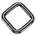 uxcell Metal Rectangle Ring, Rectangle Buckle Ring Webbing Belts Buckle Metal Rings for Bag Belt Keychains DIY - color: Pale Black, size: 1 x 3/4"