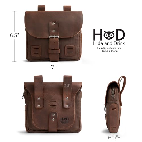 Hide & Drink, Survival Camping Pouch, Belt Loop, Rustic and Handy Tool Bag, Weather Resistant Outdoor Accessories, Traveling Essentials, Waxed Canvas, Handmade - color: Honey Bourbon