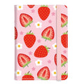 PU Leather Passport Holder Cover 5.9×4.3 Inch with Credit Card Slot Boarding Pass Slot Combo Blocking Passport Holder Wallet Cover Case for Travel Boarding Essentials(Strawberry Flower) - color: Strawberry Flower