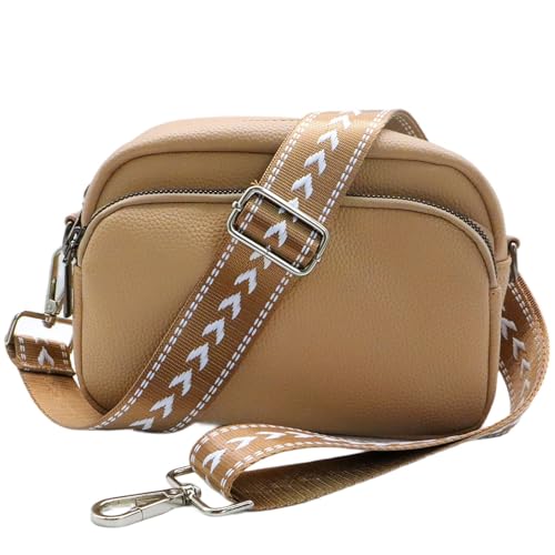 Adjustable Brown Purse Strap - 1.5" Wide Handbags, Camera, Guitar, Phone & Crossbody Bag Replacement Shoulder Straps(Silver Hardware) - color: Purse Strap-Silver hook-T507