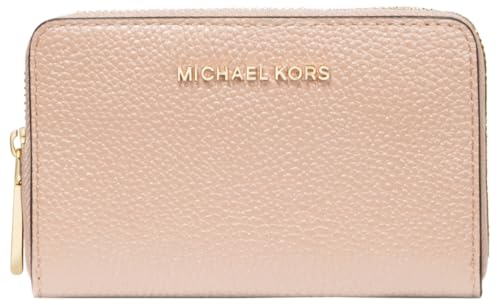 Michael Kors Jet Set Small Zip Around Card Case, Gold-Tone Hardware/Soft Pink - color: Gold-tone Hardware/Soft Pink