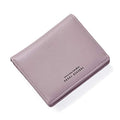 Women Wallets Small Bifold Leather Pocket Wallet Ladies Mini Short Purse - color: Dark Pink