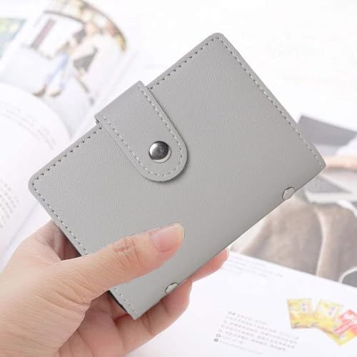 Stealodeal PU Leather Card Holder – Multi-Compartment Organizer for Debit/Credit/ATM Cards (Unisex Design) (Grey) - color: Grey