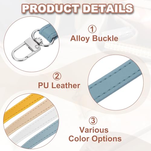 PATIKIL Leather Purse Handle Strap, 2 Pcs 13 Inch Leather Purse Strap Replacement DIY Women Clutch Bag Handbag Top Handle Strap Repair Accessories, Blue - color: Blue, size: 13 Inch
