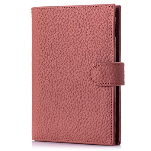 Slim RFID Leather Passport Wallet for Women, Gift Box Ready | Women's Travel Wallet with Passport Slot & Card Slots, Zipper Coin Pocket & Cash Holder Burnt Sienna (Brick Red) - color: Brick Red