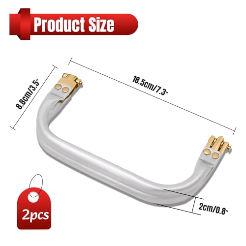 YTKavq 7" Metal Purse Frame, Heavy Duty Kiss Lock Clasp, 2pcs for DIY Bag - size: 7"