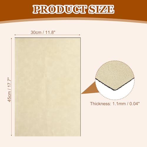 HARFINGTON Laserable Leather Sheets 18" x 12" x 0.04" Non-Adhesive Engraving Leatherette Sheets Laserable Leather Hat Patch for DIY Caps Jackets Backpacks Clothing, Beige/Black - color: Beige/Black