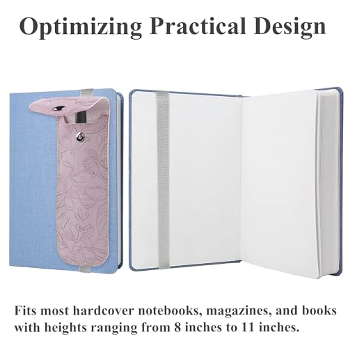Adjustable Elastic Band Pen Holder for Notebooks, Pen Sleeve Pouch for Journals, Pencil Holder, Bible Planner Accessories, Cute Pencil Case(1-Purple) - color: 1-Purple
