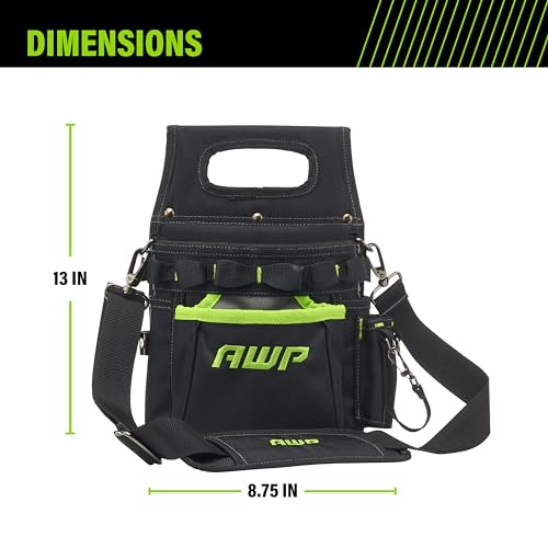 AWP Tool Pouch, Electrician Tool Pouch, Premium, Professional Multi-Pocket Organizer - size: 1 Pack, style: Portable Tool Box