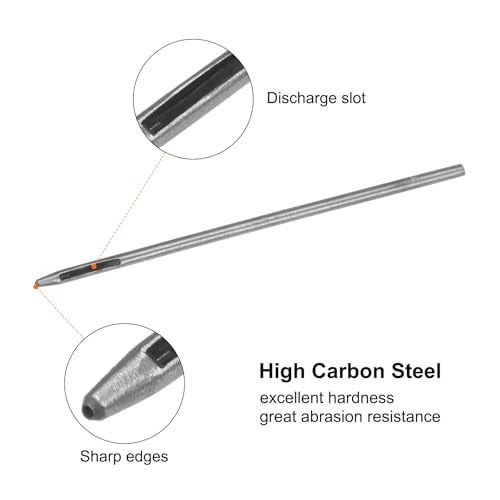 HARFINGTON 2pcs Hollow Punch for Leather 0.8mm Round Hole Punch Tool for Belt Puncher Carbon Steel Single Punch for Watch Belt Cut Leather Craft Rubber Paper Fabric Plastic Soft Material - size: 0.8mm