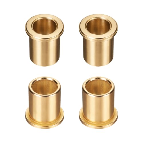 uxcell 4Pcs Flange Sleeve Bearings, 12mm Bore x 16mm OD x 20mm Length, Self-Lubricating Sintered Bronze Bushings - size: 12x16x20mm