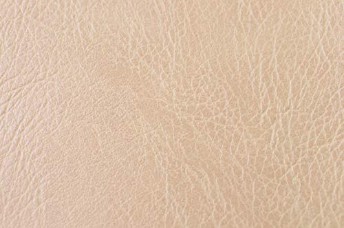 Wento Thick 3 Yard Faux Leather Fabric Soft Skin Grain PU Leather Fabric for Furniture Cover Reupholster Sofa Chairs Cushions Vinyl Upholstery (3 Yards, Beige) - color: Beige, size: 3 Yards (54" x 108")