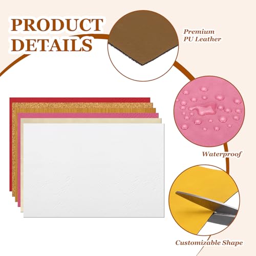 HARFINGTON Laserable Leather Sheets 18" x 12" x 0.04" Non-Adhesive Engraving Leatherette Sheets Laserable Leather Hat Patch for DIY Caps Jackets Backpacks Clothing, Dark Brown/Black - color: Dark Brown/Black