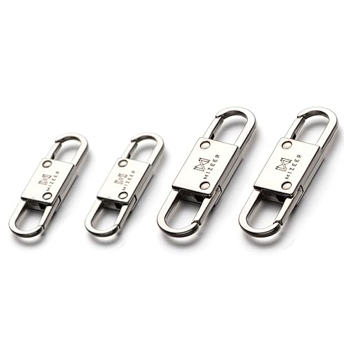 Mizeer 2 Size Zipper Clip Theft Deterrent - Anti Theft Zipper Clips Keep The Zipper Closed - Locks for Backpacks, Purses 4pcs Silver - color: 4pcs Sliver