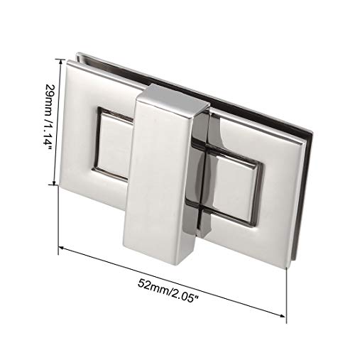 uxcell 2 Sets Rectangular Purses Twist Lock 52mm X 29mm Clutches Closures for DIY Bag Making - Silver - color: Silver, size: 52mm x 29mm