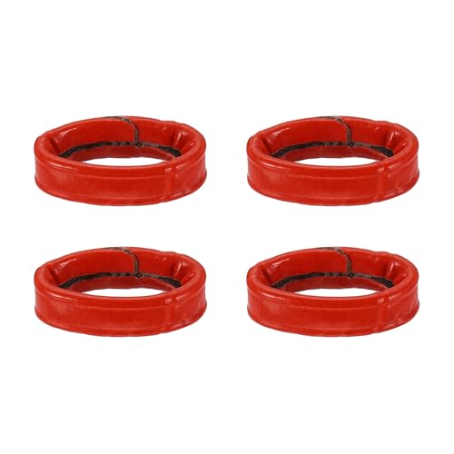 HARFINGTON Leather Watch Band Loops Replacement Watch Strap Holder Retainer Wristwatch Strap Fastener Rings for Wristband - color: Red, size: 12mm