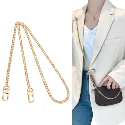 Bag Chain Strap for Handbag Replacement,Gold Purse Chain Accessories Shoulder Straps Crossbody - color: Style-2-90cm