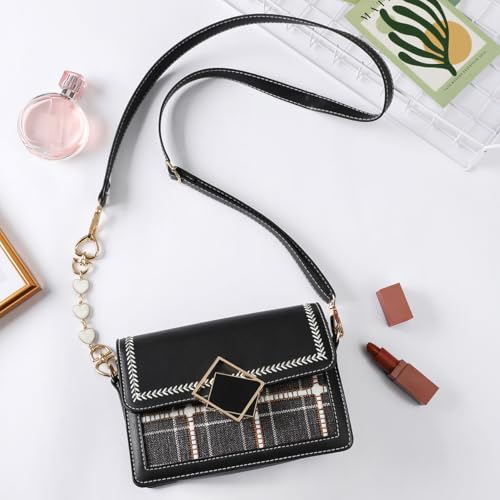 Anbys 2Pcs Bag Extender Chain Purse Strap Extenders for Handbags Purse Extender Chain Purse Strap Replacement Accessories Bag Charms (White Heart/Moon) - color: white