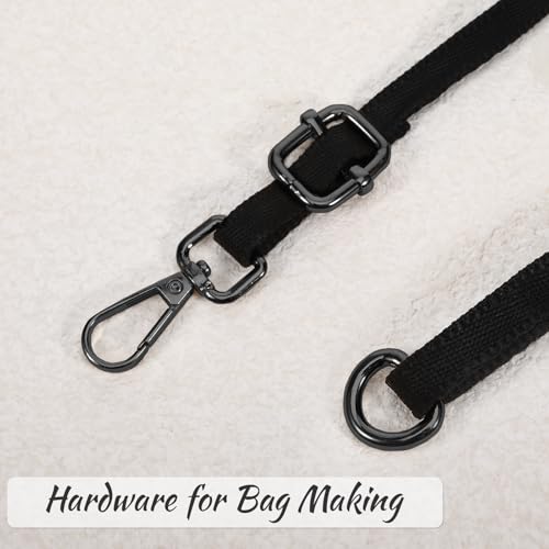 30pcs Swivel Snap Hooks Kit,Heavy Duty Swivel Snap Hooks with D Ring and Slide Buckle - color: Black, size: 1in