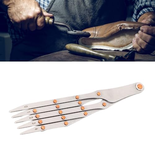 Expanding Sewing Gauge, Equal Distance Leather Belt Quick Mark, Equidistant Measuring Marking Drapery Guide Ruler, Equally Spacing Isometric Divider Ruler Tool (5 Teeth Without - style: 5 Teeth Without Lock Function