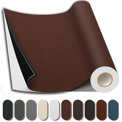 Leather Repair Kits, Large Vinyl Repair Patch for Couches Furniture | PU Leather, Self-adhesive, Quick Repair, Strong Stick, Large Size, Couch Repair Patch, Furniture Repair Tape - color: Brown, size: 17X79 inch