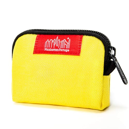 Manhattan Portage CORDURA® Coin Purse With Zipper Closure Pouch Eclectic Colors Credit Card ID Card Jewelry Keys Water Resistant Gift Everyday Carry - color: Yellow