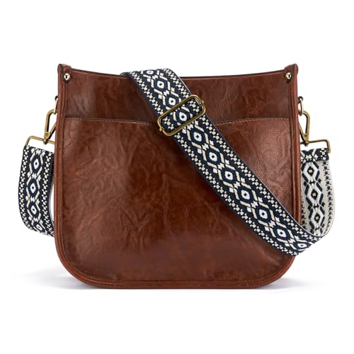 ZOOEASS Bronze Buckles Purse Strap, 2" Wide Crossbody Handbag Strap Adjustable Replacement Shoulder Strap Vintage Embroidery - color: 5cm-color10