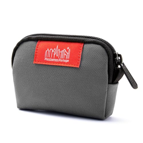Manhattan Portage CORDURA® Coin Purse With Zipper Closure Pouch Eclectic Colors Credit Card ID Card Jewelry Keys Water Resistant Gift Everyday Carry - color: Grey