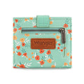 Montana West X Wrangler Small Women's Wallet Slim Bifold Wallet RFID Credit Card Holder Minimalist Zipper Coin Pocket WG216-W065LGN - color: Shadow of Mint Flowers