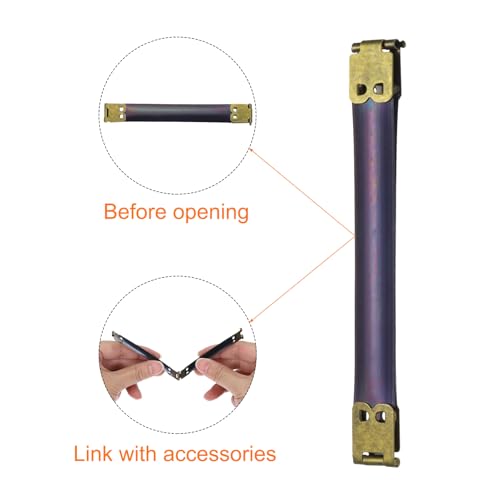 uxcell 24Pcs Metal Internal Flex Frame, 11cm/4.3" Coin Purse Frame Handbag Hinges Clip for Wallet Bag DIY Craft Sewing Purse Making, Bronze - size: 4.3"