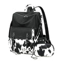 AGLOD Backpack Purse for Women PU Leather Back Packs Designer Ladies Shoulder Bag Fashion Faux Work Travel Handbags - color: Black Cow