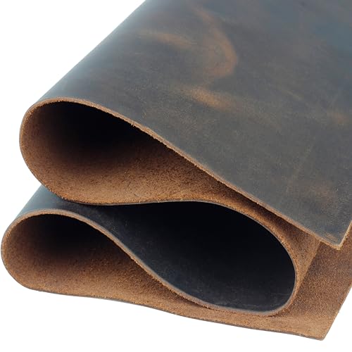 Toprank Genuine Leather Sheets for Crafts 6"X12'' Precut Full Grain Leather Tooling Leather (1.6mm) Cowhide Leather Pieces Square, Tan - color: Tan, size: 6"x12"