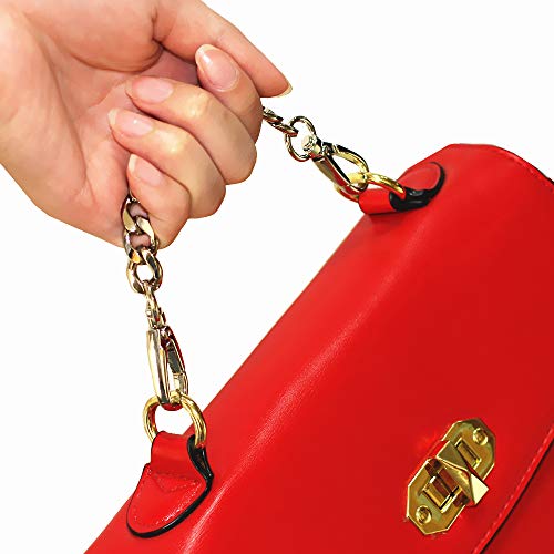 4PCS 7.9" Iron Flat Silver Purse Chain Strap Replacement for Clutch Bags - color: Silver, size: 7.9"