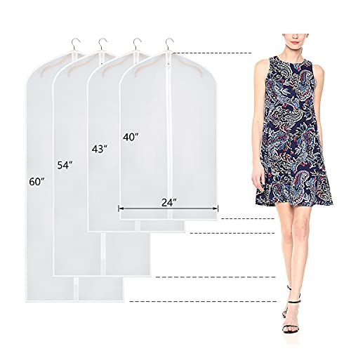 Zilink Dress Bags for Storage Long Dresses Suit Protector Cover 60 in - size: 60"-10pcs