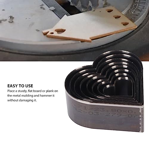 8Pcs Leather Punching Die Set Heart Shapes Hollow Punching Tool | Leather Craft Hollow Cutter Puncher Cutting Tool for DIY Cutter Craft - color: #7