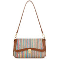 KKXIU Small Shoulder Bag for Women Cute Hobo Handbags Mini Clutch Purses | Classic Trendy Retro Underarm Crossbody Bag with Detachable Straps, Zipper Closure - color: Straw Weave-colorful
