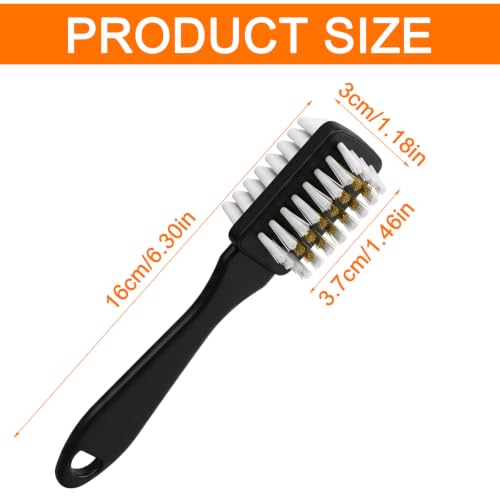 Suede Brush for Shoes 2 in 1 Rubber Polish Suede Brush and Eraser | Suede Shoe Brush, Suede Eraser for Shoes, Suede Nubuck Shoe Bag Sandals Clogs Boots Sneaker Furniture, with Crepe & Brass