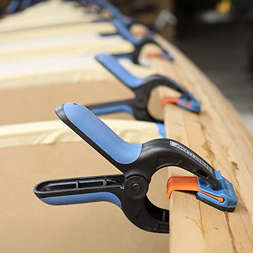 Rockler Bandy Spring Clamps (3-Pair) One-Handed Nylon Clamp Set | Spring Clamps – Fast One-Handed Clamping – Nylon Clamps – Fiberglass Reinforced – 3-Pair Set - size: 3PACK-Medium