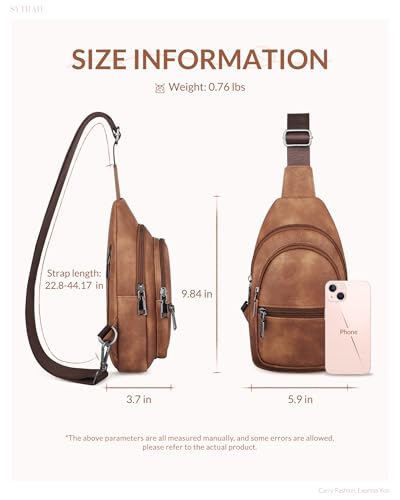 Sling Bag for Women, Crossbody Waist Pack Chest Purse Travel Brown | Crossbody Purse with Dual Zipper Main Compartment,6 Pockets & 4 Card Slots, Reversible Design, Travel & Daily Use - color: Z-mocha Brown