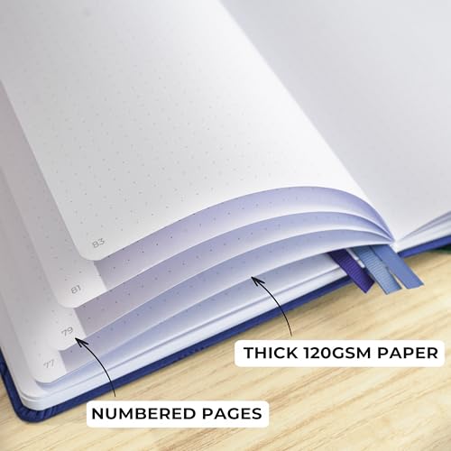 Clever Fox Dotted Journal, Blank A5 Notebook, Project Planner, Mystic Blue - color: Mystic Blue