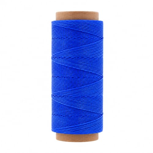 Mandala Crafts 80M 0.8mm Blue Round Waxed Thread for Leather Sewing - color: Blue, size: Round 0.8mm 85 Yards 80M