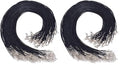 Paxcoo 50Pcs 18" Black Waxed Necklace Cord for Jewelry Making (Pack of 2) - size: 18 Inches (Pack of 2)