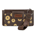 X Wrangler Western Wallet for Women Card Cases & Money Organizers Wristlet Wallet with Zipper Pocket - color: X Coffee