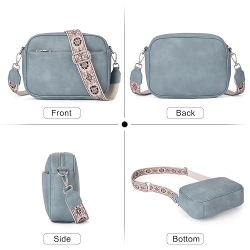 CLUCI Crossbody Bags for Women Crossbody Purses for Women Cross Body Bag Crossbody Purse with Adjustable Wide Strap | Womens Cross Body Bag Purse, Adjustable Wide Strap, Gifts for Women - color: 1-8light Blue