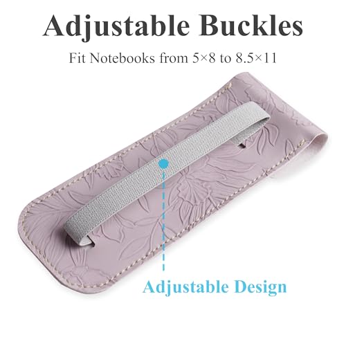 Adjustable Elastic Band Pen Holder for Notebooks, Pen Sleeve Pouch for Journals, Pencil Holder, Bible Planner Accessories, Cute Pencil Case(1-Purple) - color: 1-Purple