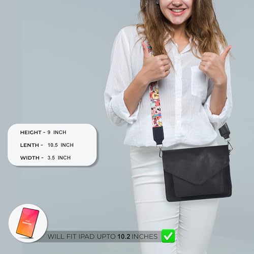 Ozora Genuine Leather Crossbody Purse for Women, Shoulder Bag - color: Black Ndm W3