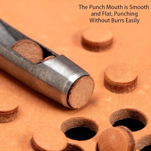 GLRXMX 27mm Round Leather Hole Punch Tool Belt Hole Puncher - size: 27mm
